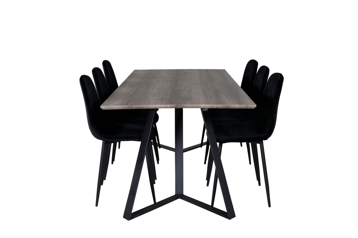 Marina Matbord med Polar Stolarna – Bord: 75x180x90 Stol: 52x86x44