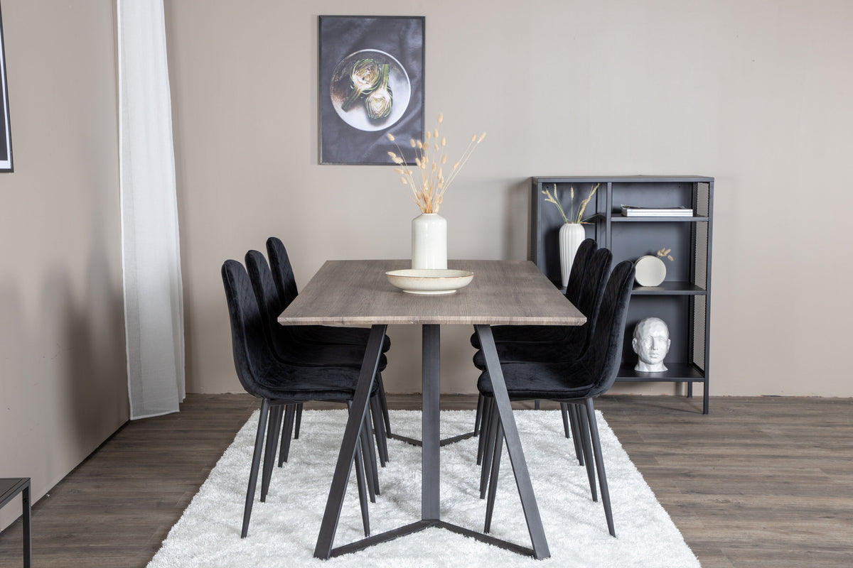 Marina Matbord med Polar Stolarna – Bord: 75x180x90 Stol: 52x86x44