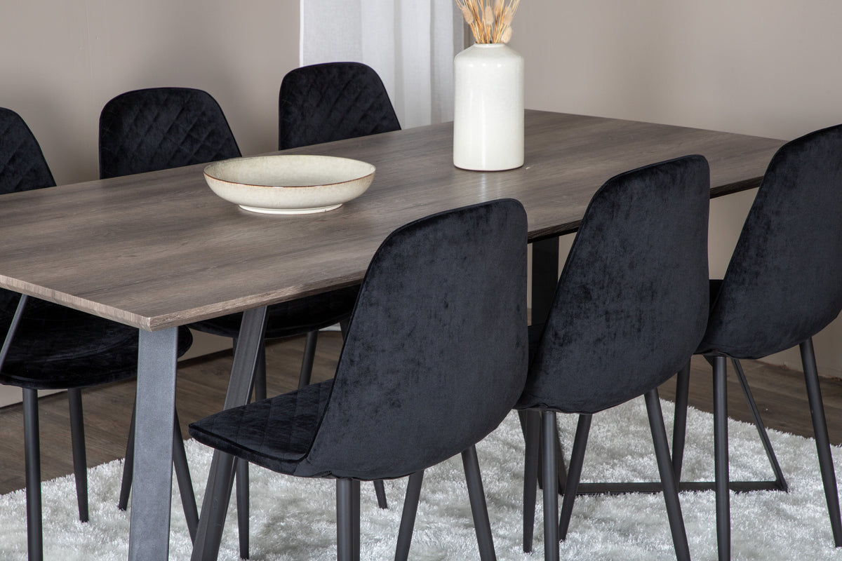 Marina Matbord med Polar Stolarna – Bord: 75x180x90 Stol: 52x86x44