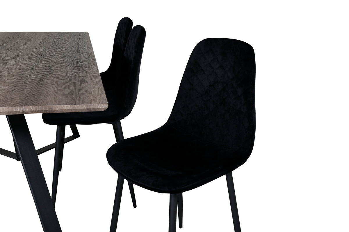 Marina Matbord med Polar Stolarna – Bord: 75x180x90 Stol: 52x86x44