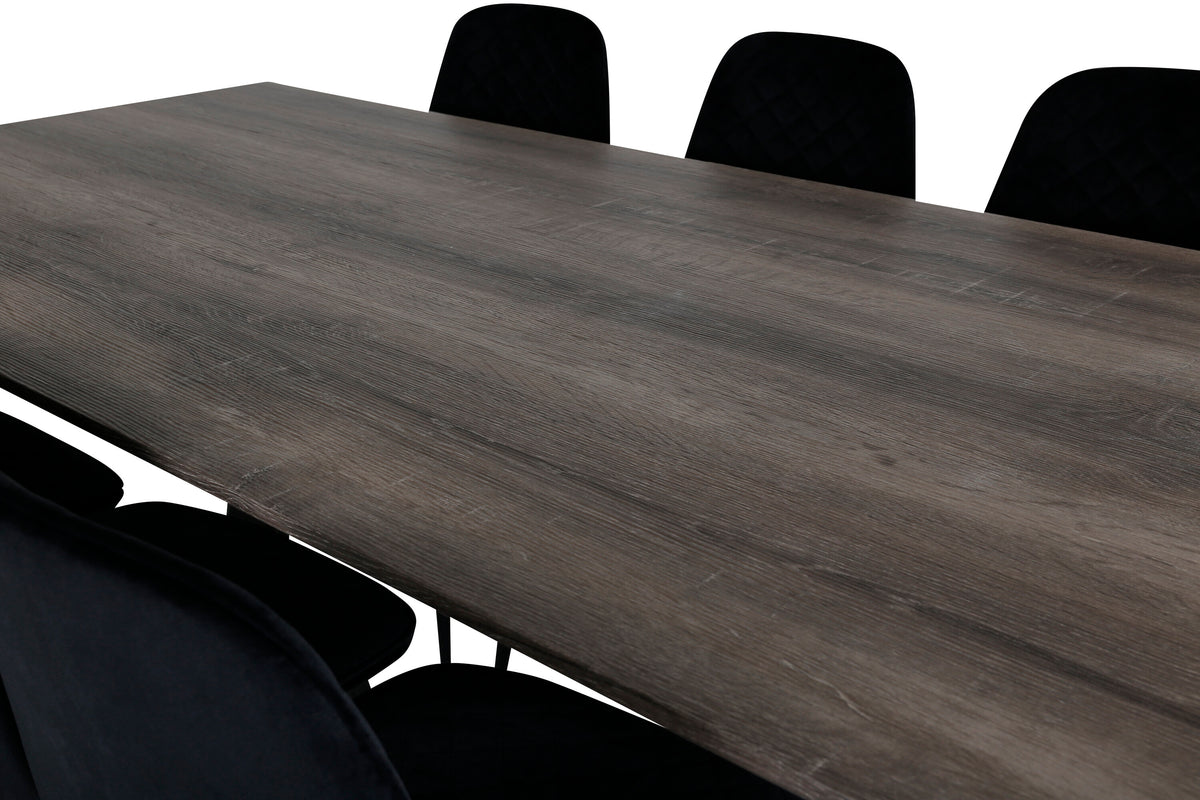Marina Matbord med Polar Stolarna – Bord: 75x180x90 Stol: 52x86x44