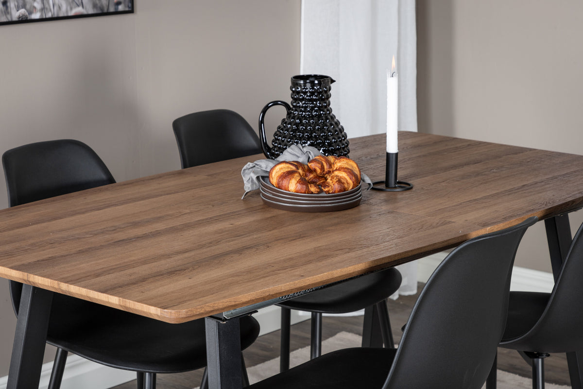 Inca Matbord med Polar Stolarna – Bord: 75,5x160x85 Stol: 58x81x45,5