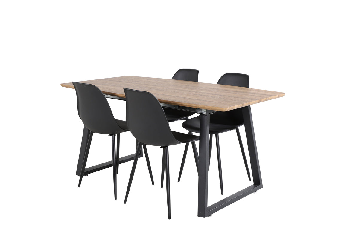 Inca Matbord med Polar Stolarna – Bord: 75,5x160x85 Stol: 58x81x45,5