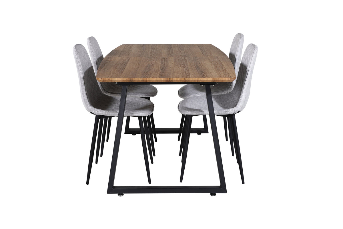 Inca Matbord med Polar Stolarna – Bord: 75,5x160x85 Stol: 52x86x44