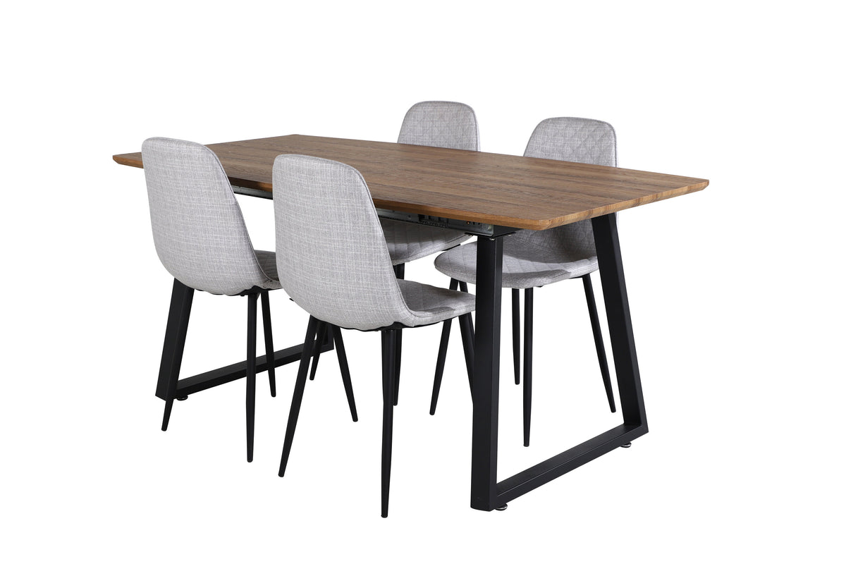 Inca Matbord med Polar Stolarna – Bord: 75,5x160x85 Stol: 52x86x44