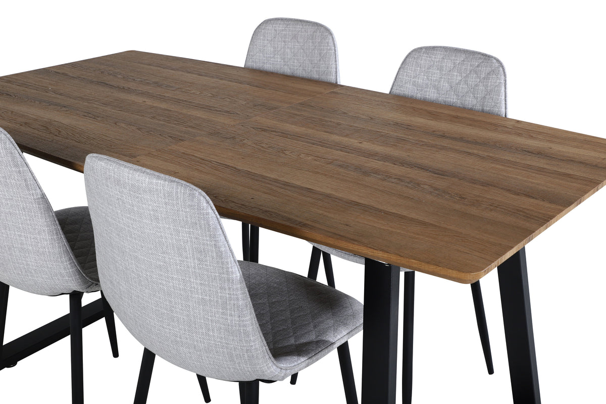 Inca Matbord med Polar Stolarna – Bord: 75,5x160x85 Stol: 52x86x44