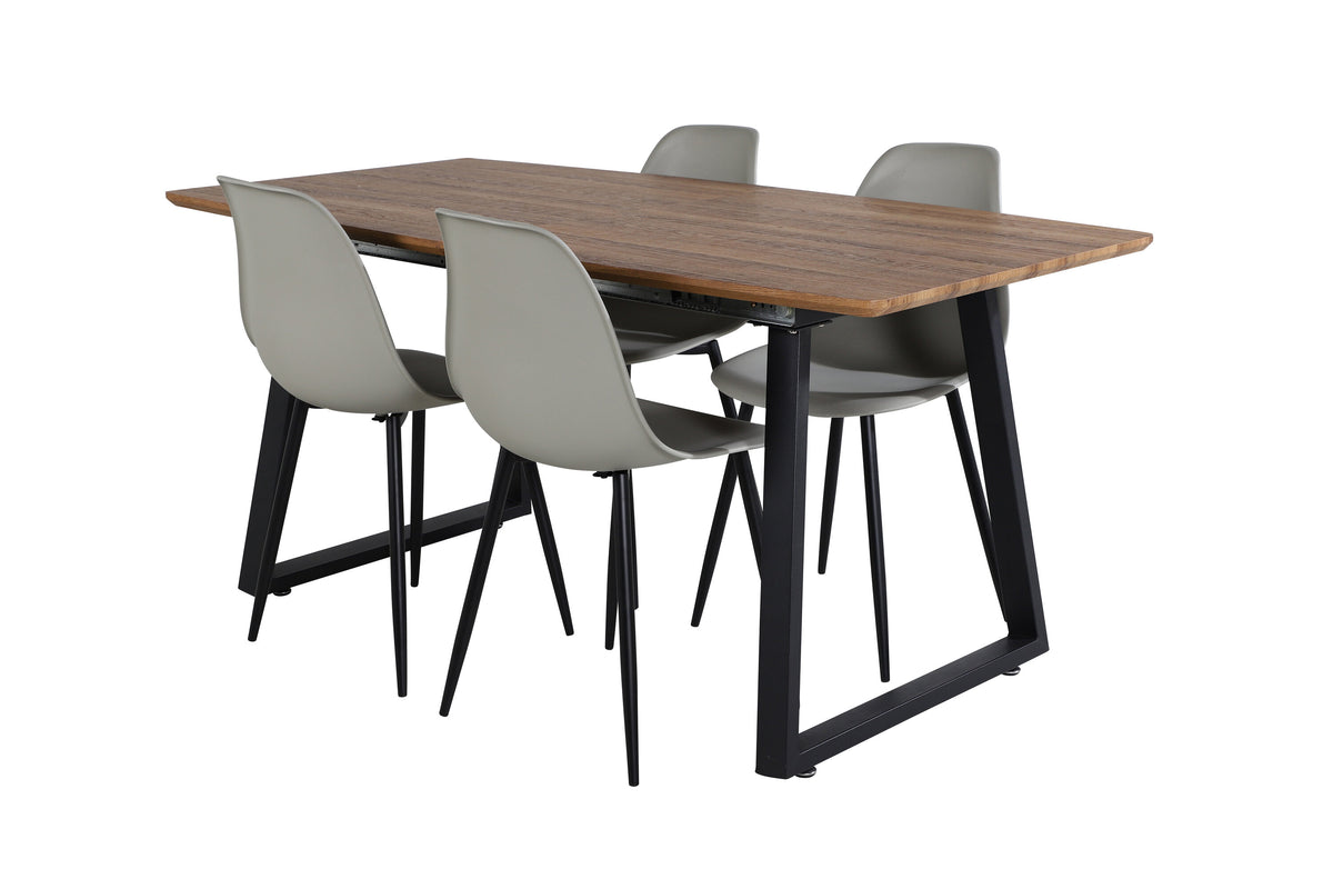 Inca Matbord med Polar Stolarna – Bord: 75,5x160x85 Stol: 58x81x45,5