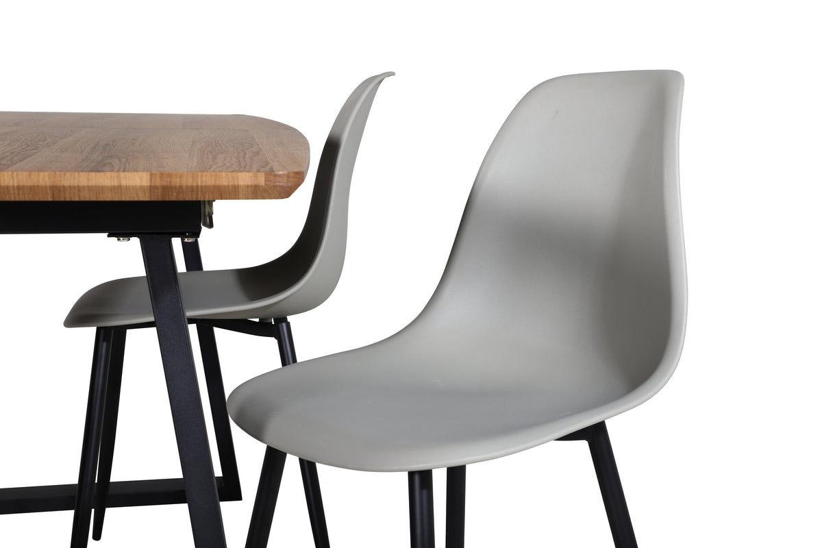 Inca Matbord med Polar Stolarna – Bord: 75,5x160x85 Stol: 58x81x45,5