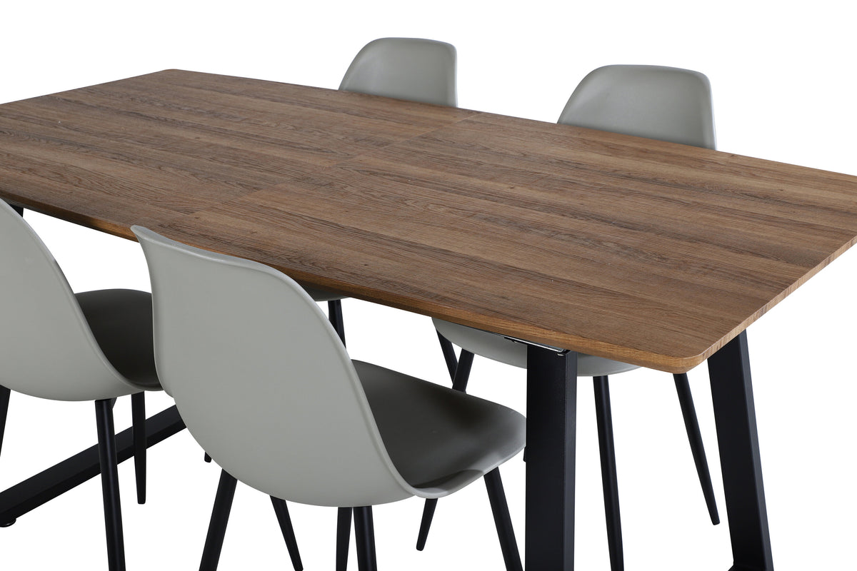 Inca Matbord med Polar Stolarna – Bord: 75,5x160x85 Stol: 58x81x45,5