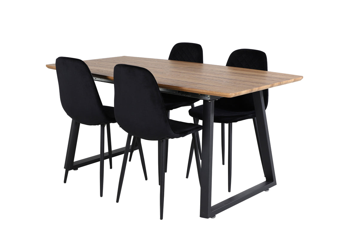 Inca Matbord med Polar Stolarna – Bord: 75,5x160x85 Stol: 52x86x44