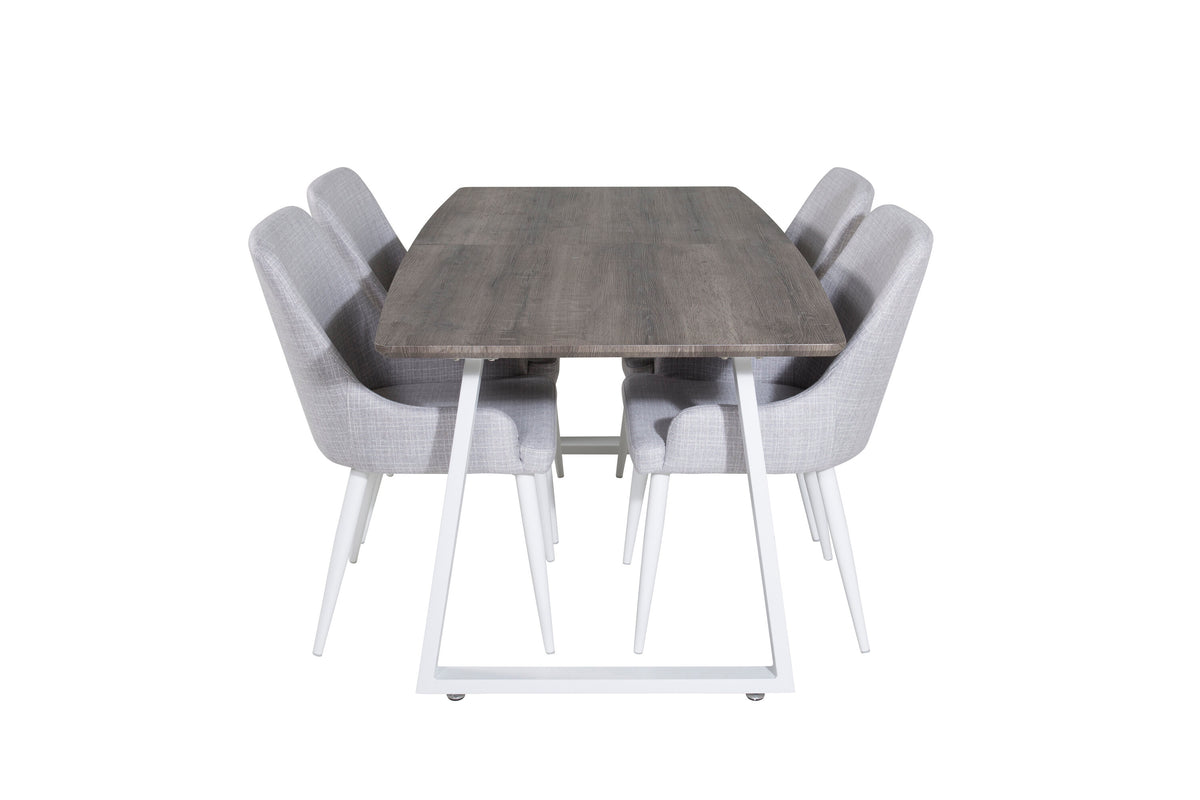 Inca Matbord med Plaza Stolarna – Bord: 75x160x85 Stol: 58x86x49