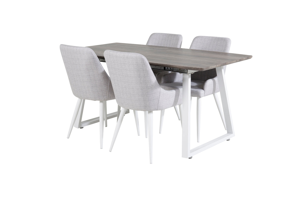 Inca Matbord med Plaza Stolarna – Bord: 75x160x85 Stol: 58x86x49