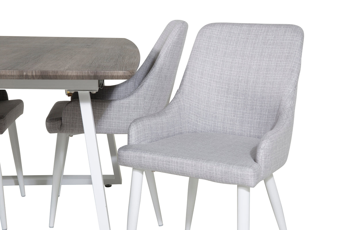 Inca Matbord med Plaza Stolarna – Bord: 75x160x85 Stol: 58x86x49