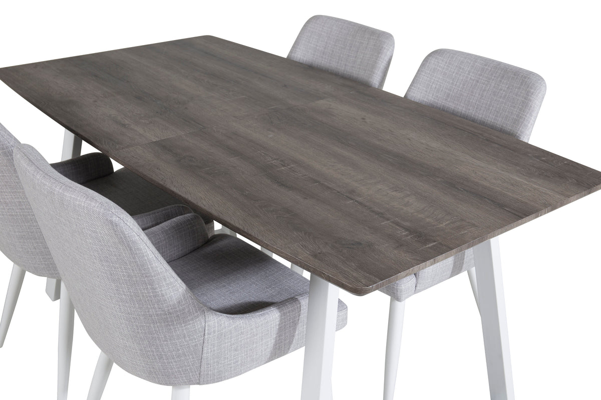 Inca Matbord med Plaza Stolarna – Bord: 75x160x85 Stol: 58x86x49