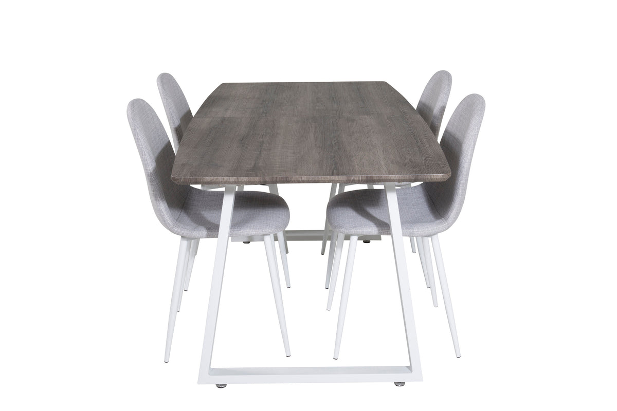 Inca Matbord med Polar Stolarna – Bord: 75x160x85 Stol: 53x87x44