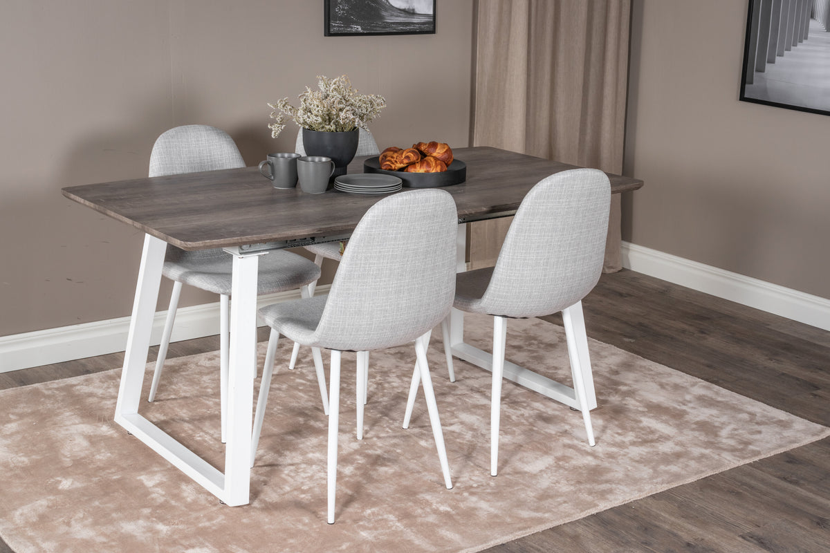 Inca Matbord med Polar Stolarna – Bord: 75x160x85 Stol: 53x87x44