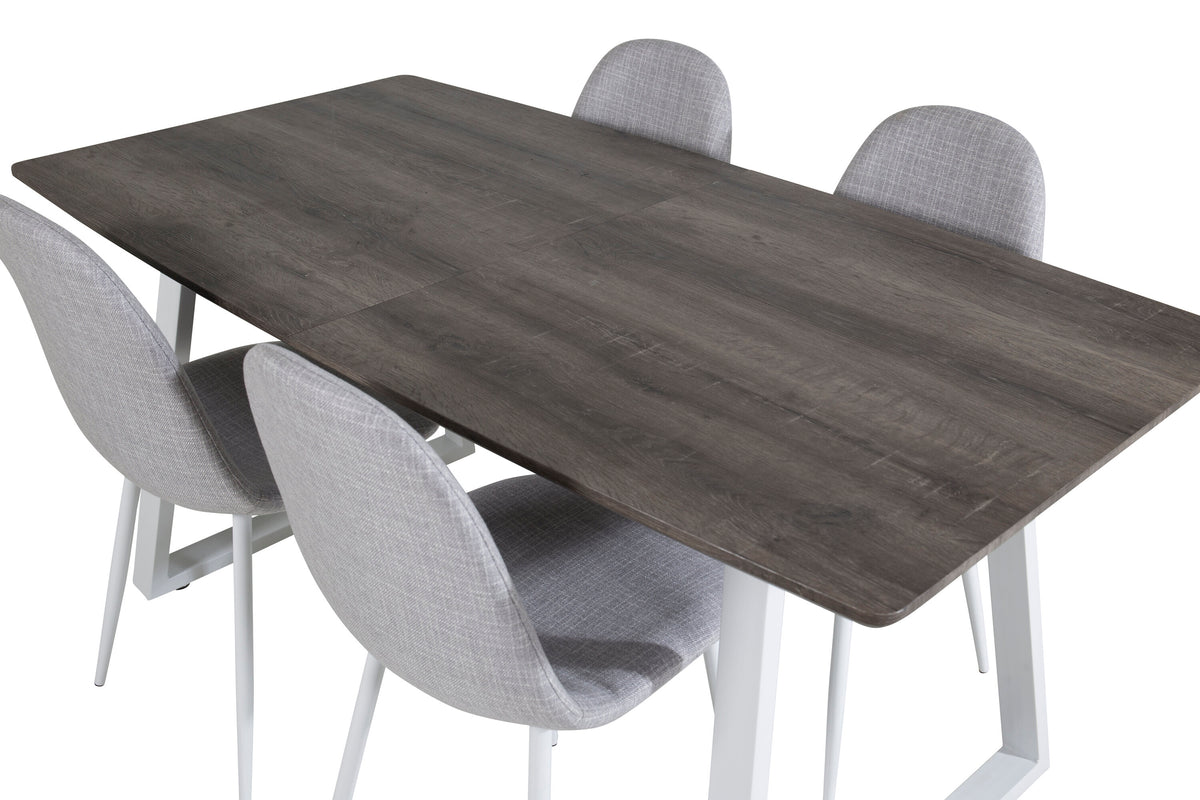 Inca Matbord med Polar Stolarna – Bord: 75x160x85 Stol: 53x87x44