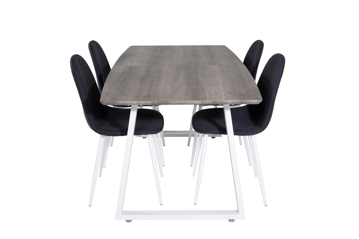 Inca Matbord med Polar Stolarna – Bord: 75x160x85 Stol: 53x87x44