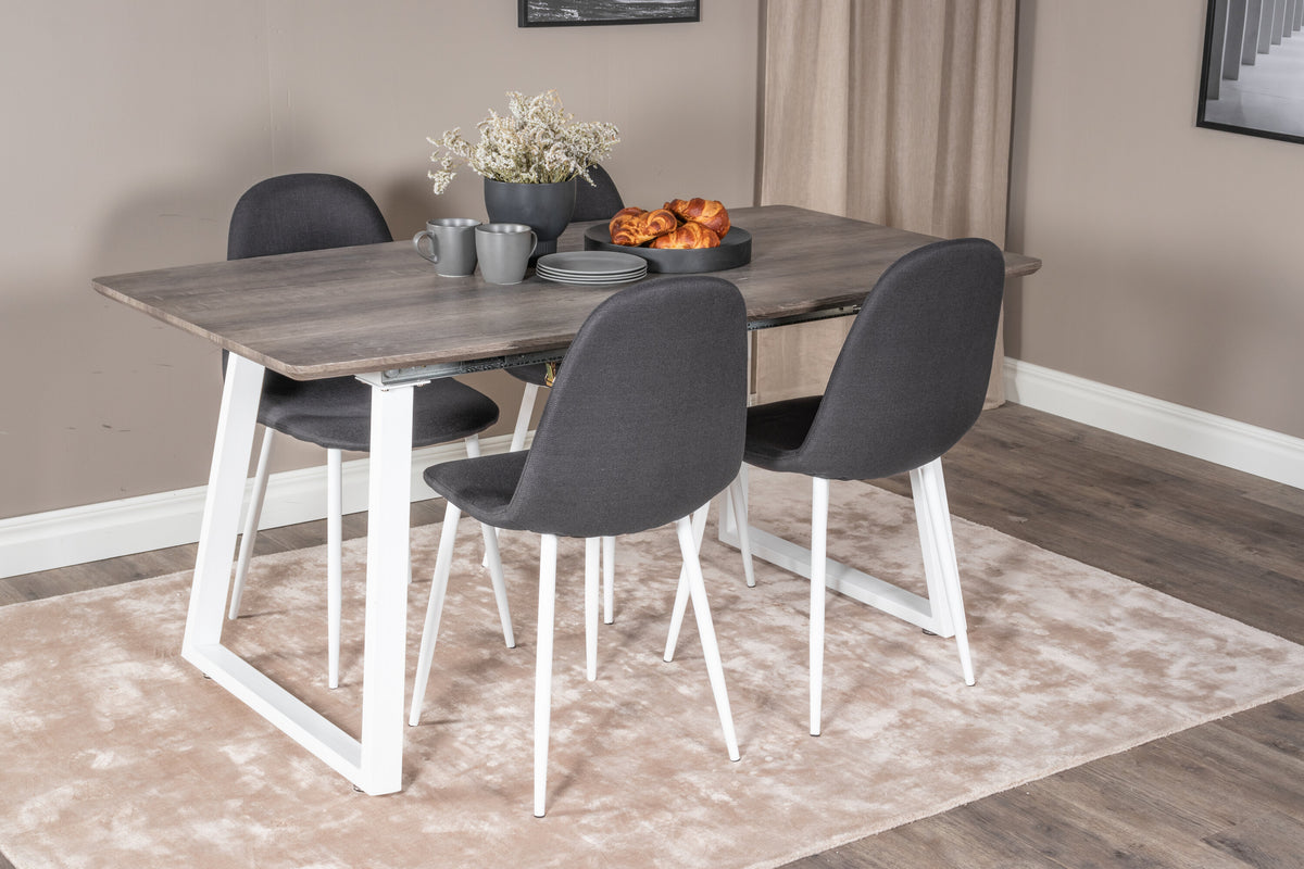 Inca Matbord med Polar Stolarna – Bord: 75x160x85 Stol: 53x87x44