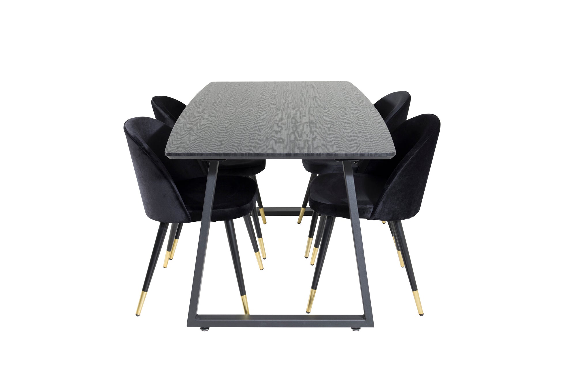 Inca Matbord med Velvet Stolarna Matgrupp