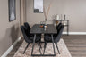 Inca Matbord med Velvet Deluxe Stolarna – Bord: 75x160x85 Stol: 66x88,5x50