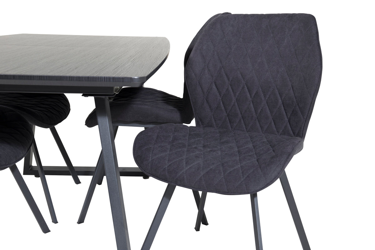Inca Matbord med Gemma Stolarna – Bord: 75x160x85 Stol: 63x90x50