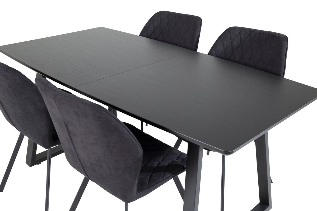 Inca Matbord med Gemma Stolarna – Bord: 75x160x85 Stol: 63x90x50