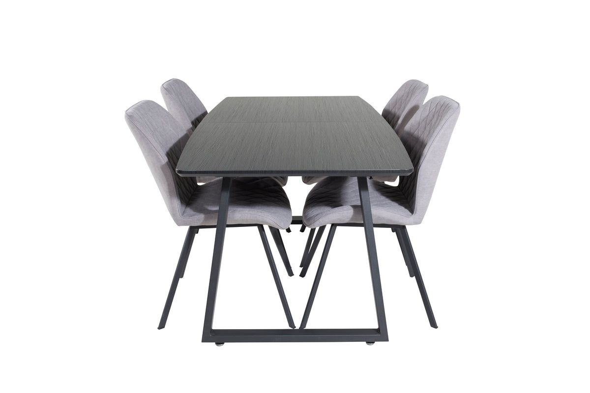 Inca Matbord med Gemma Stolarna – Bord: 75x160x85 Stol: 63x90x50