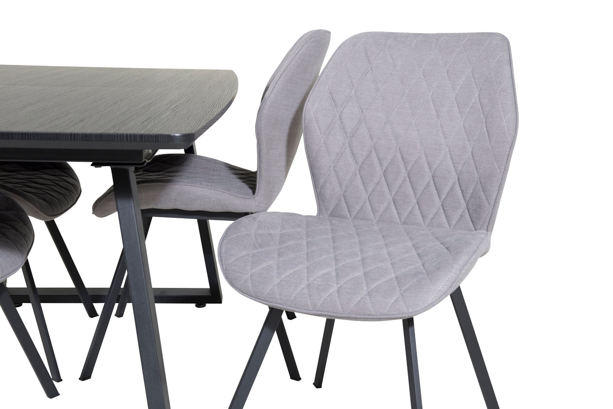 Inca Matbord med Gemma Stolarna – Bord: 75x160x85 Stol: 63x90x50