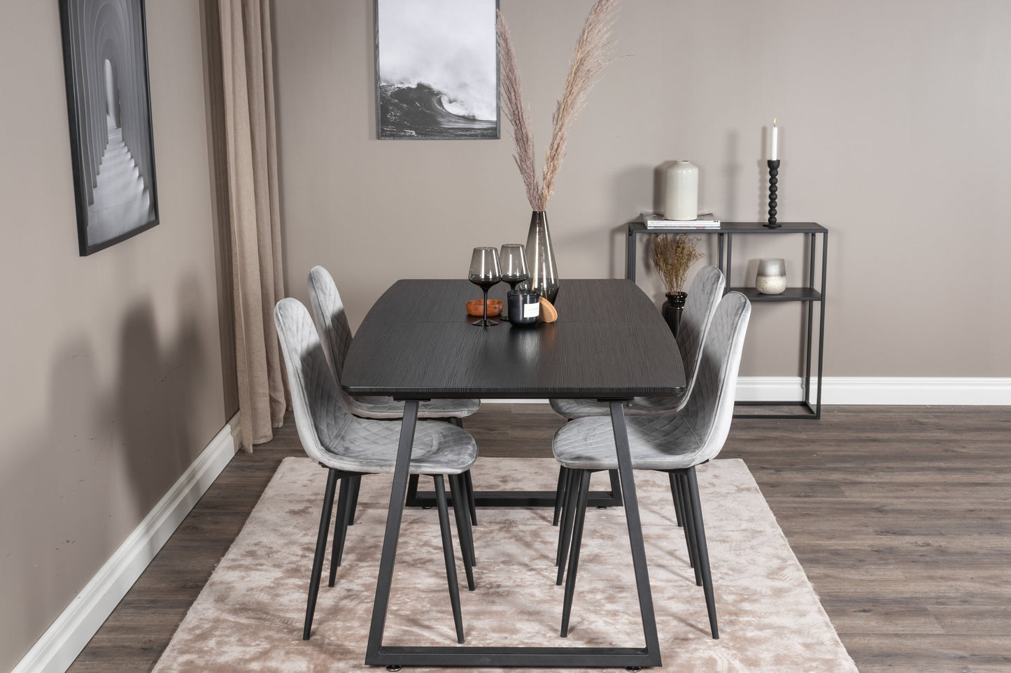 Inca Matbord med Polar Stolarna – Bord: 75x160x85 Stol: 52x86x44