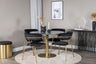 Estelle Matbord med Arrow Stolarna – Bord: ⌀106 Stol: 61x79x58