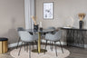 Estelle Matbord med Comfort Stolarna – Bord: ⌀106 Stol: 52x79,5x60,5