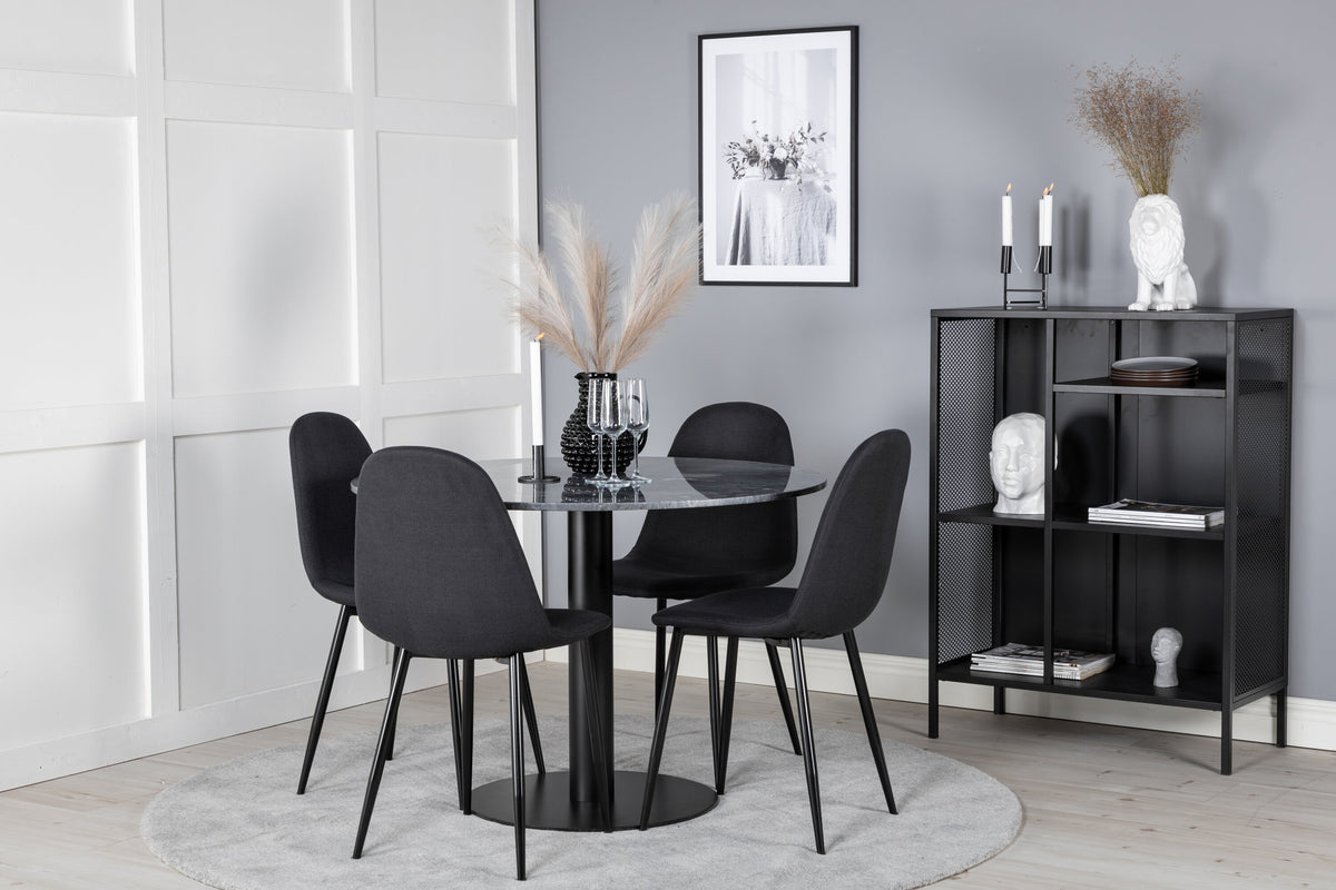 Estelle Matbord med Polar Stolarna – Bord: ⌀106 Stol: 53x87x44