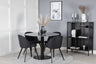 Estelle Matbord med Velvet Stolarna – Bord: ⌀106 Stol: 57x76,5x50