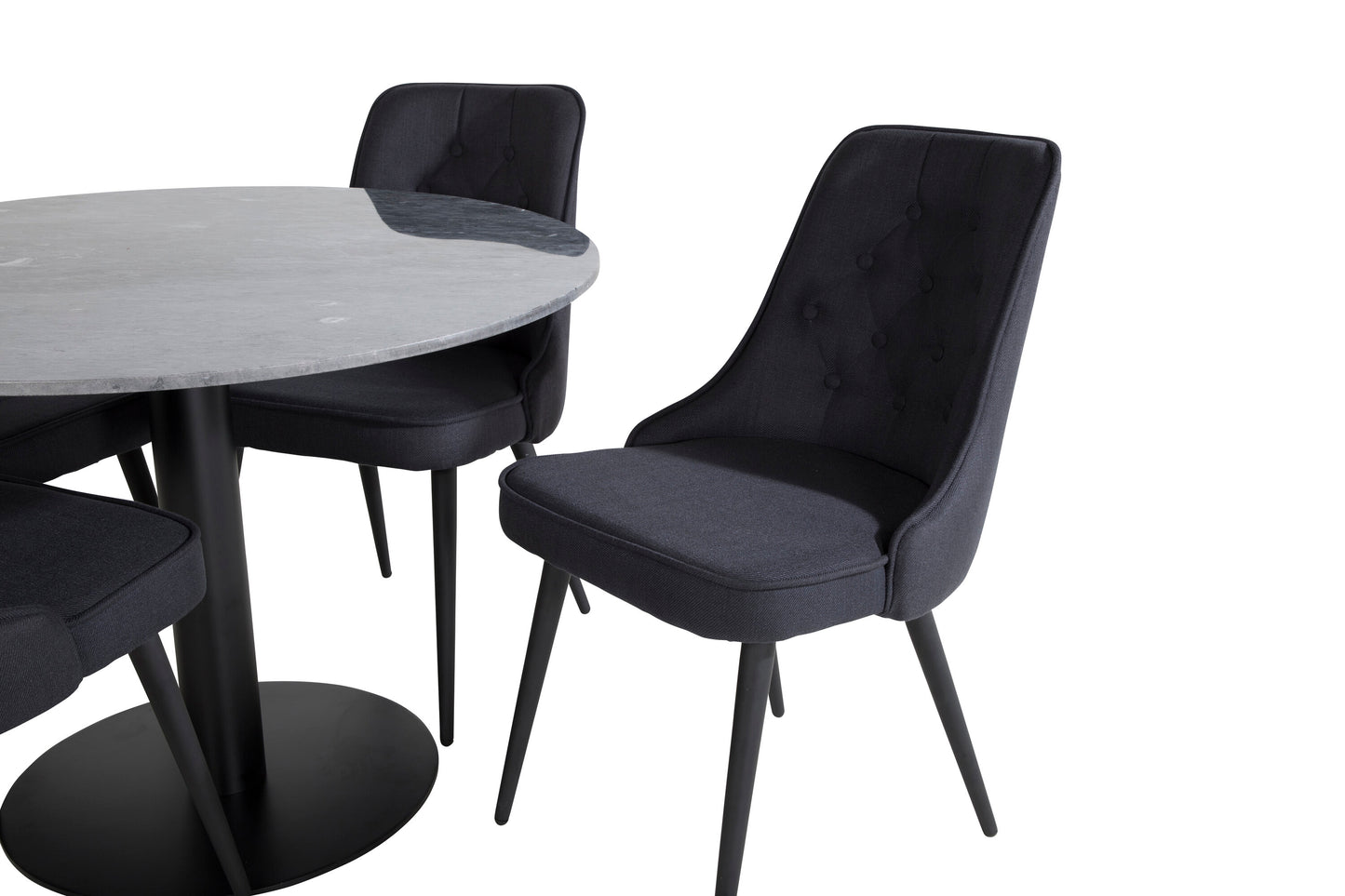 Estelle Matbord med Velvet Deluxe Stolarna Matgrupp