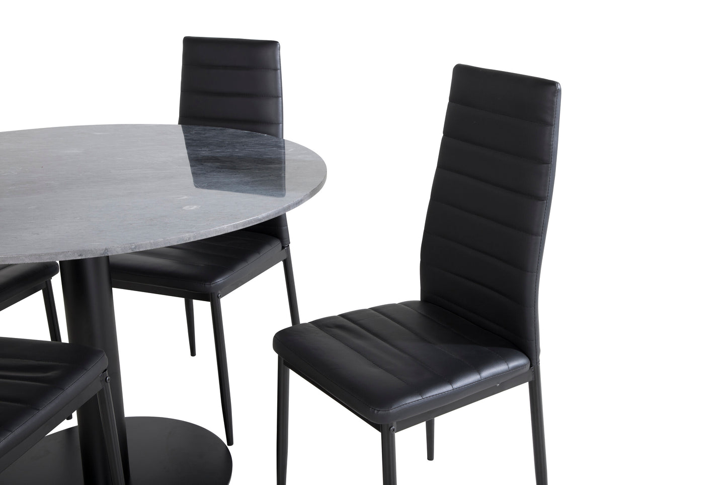 Estelle Matbord med Slim Stolarna Matgrupp