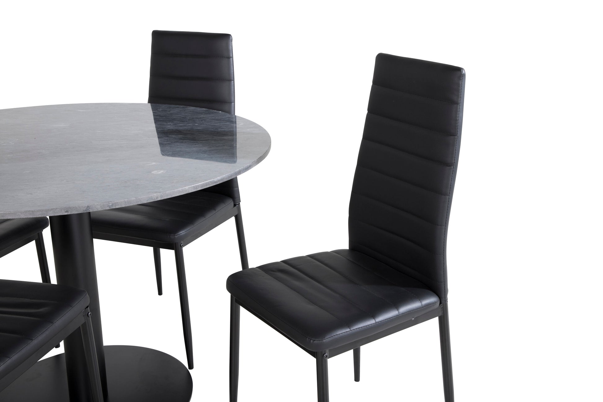 Estelle Matbord med Slim Stolarna Matgrupp