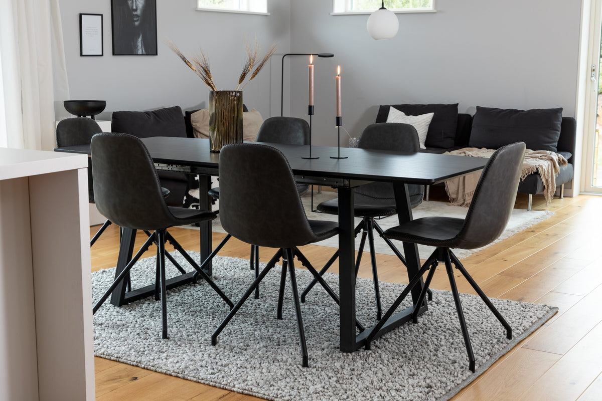 Inca Matbord med Polar Stolarna – Bord: 75x160x85 Stol: 54x88x44