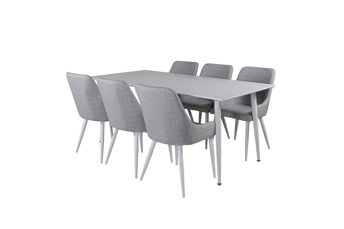 Polar Matbord med Plaza Stolarna – Bord: 75x180x90 Stol: 58x86x49
