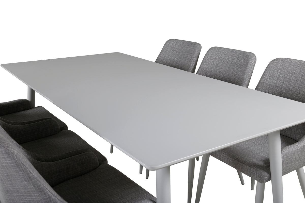 Polar Matbord med Plaza Stolarna – Bord: 75x180x90 Stol: 58x86x49