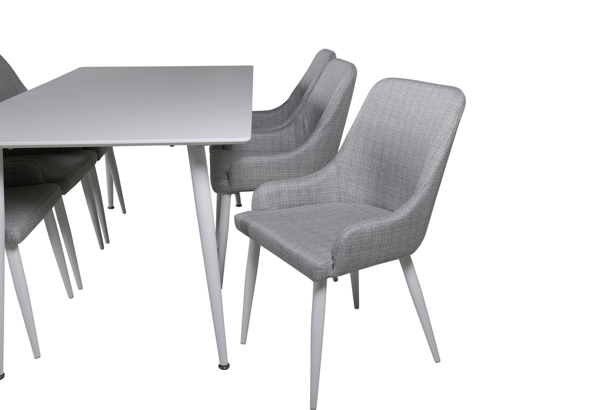 Polar Matbord med Plaza Stolarna – Bord: 75x180x90 Stol: 58x86x49