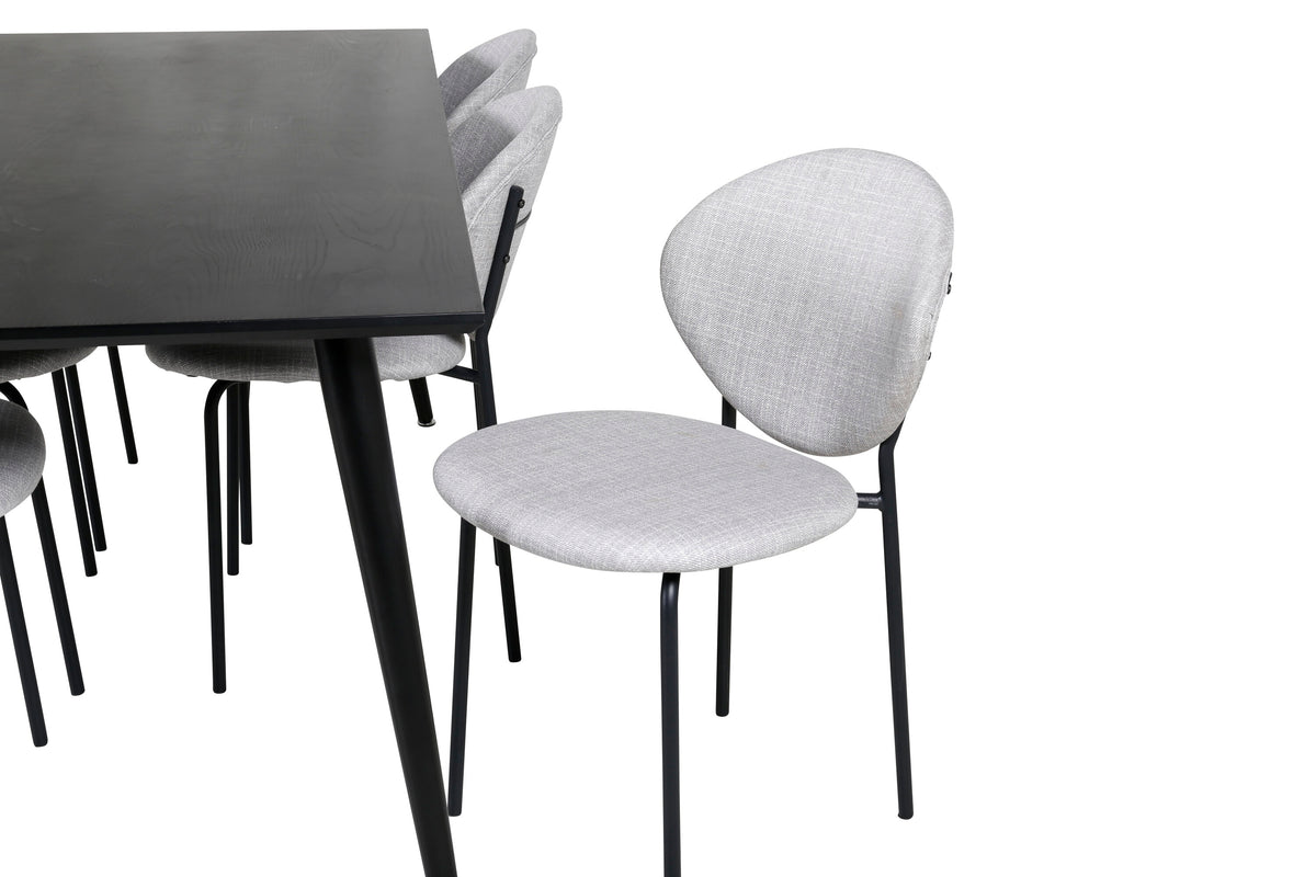Dipp Matbord med Vault Stolarna – Bord: 75,5x180x90 Stol: 61,5x80x46