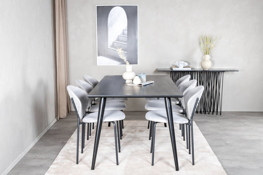 Dipp Matbord med Vault Stolarna – Bord: 75,5x180x90 Stol: 61,5x80x46