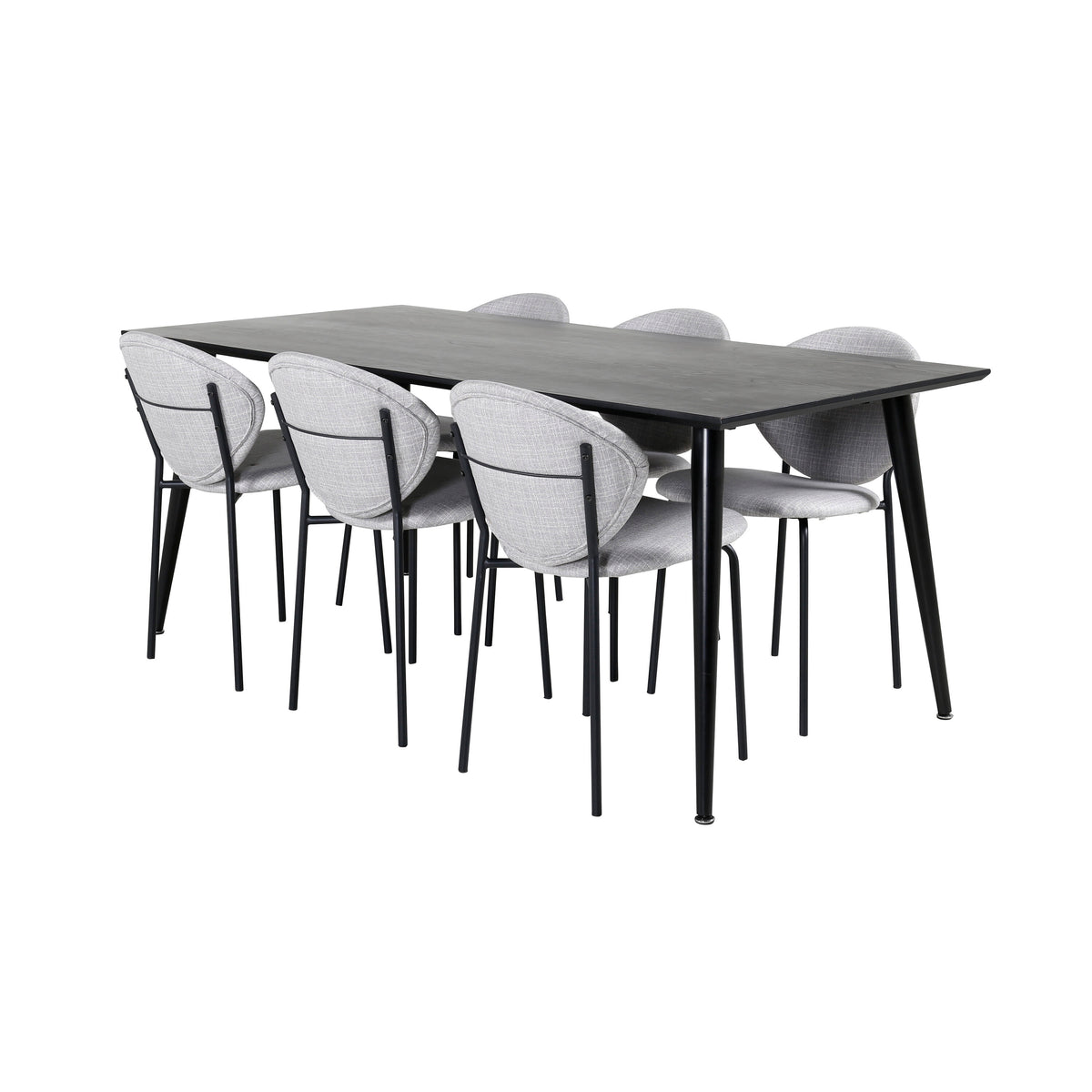 Dipp Matbord med Vault Stolarna – Bord: 75,5x180x90 Stol: 61,5x80x46