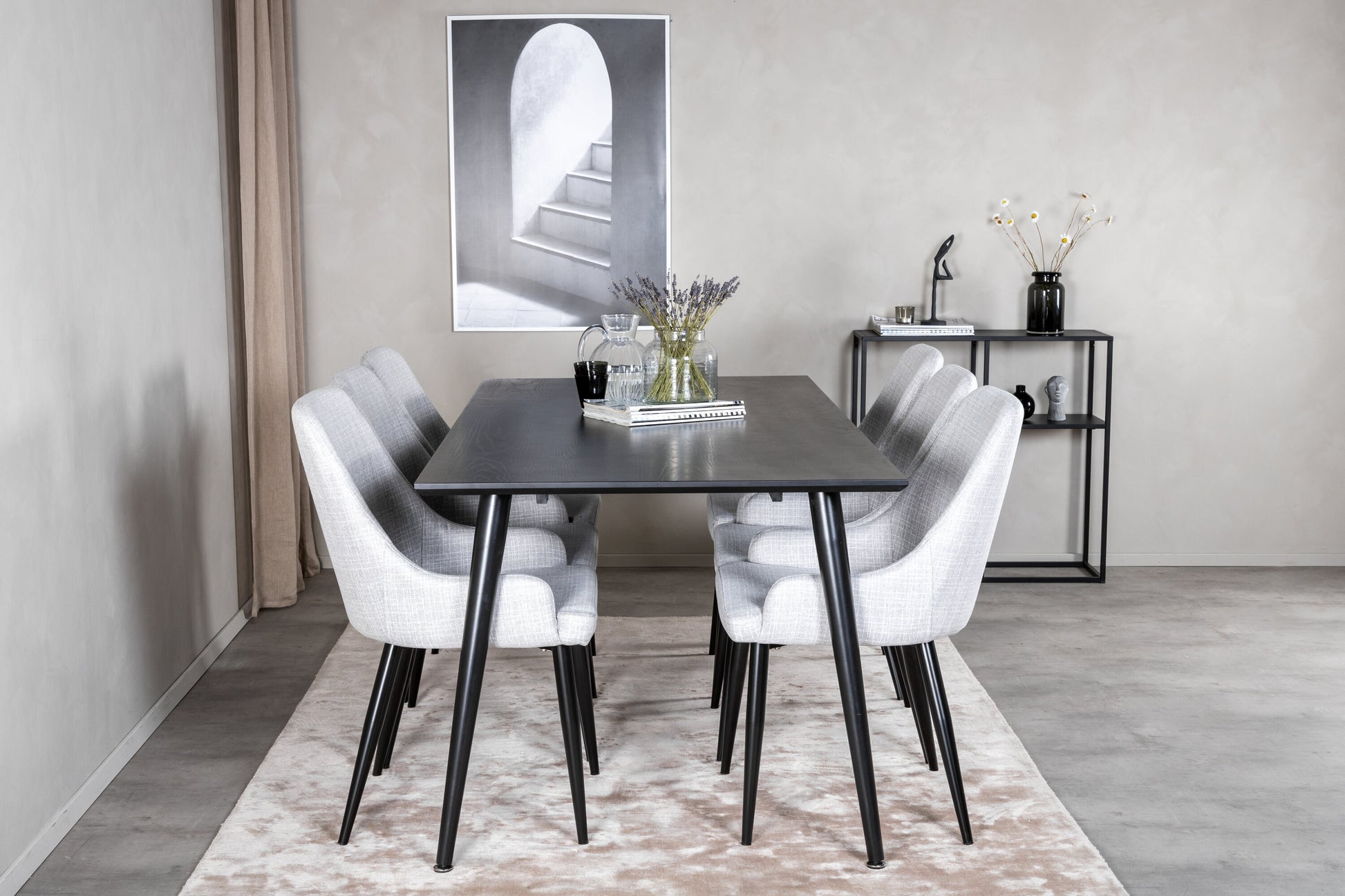 Dipp Matbord med Plaza Stolarna Matgrupp