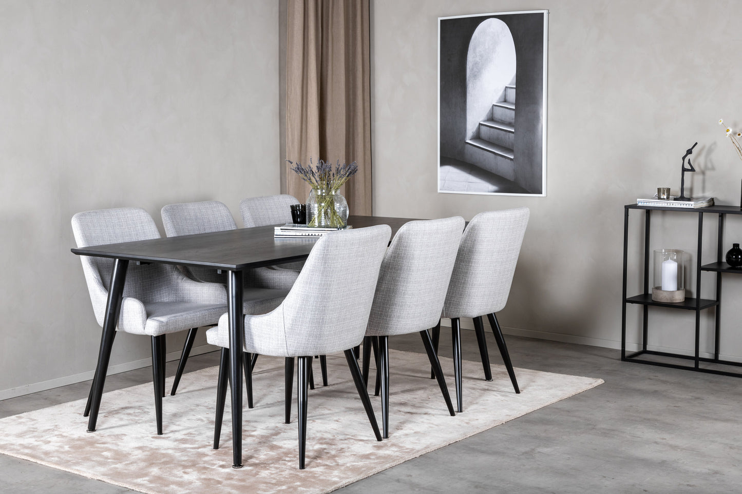 Dipp Matbord med Plaza Stolarna Matgrupp