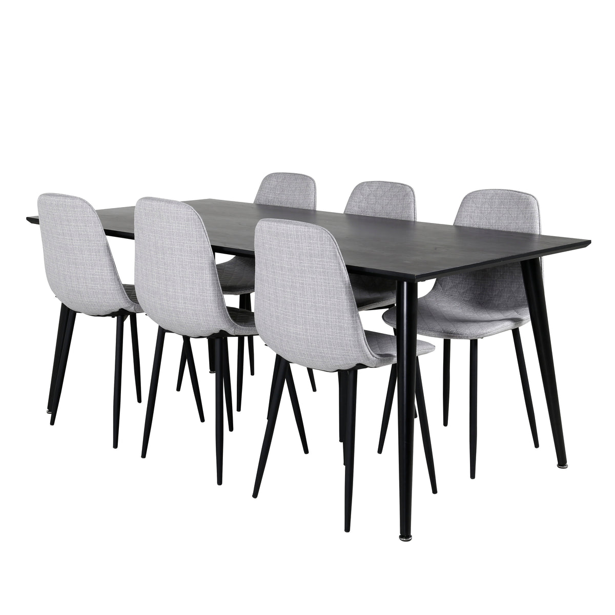 Dipp Matbord med Polar Stolarna – Bord: 75,5x180x90 Stol: 52x86x44