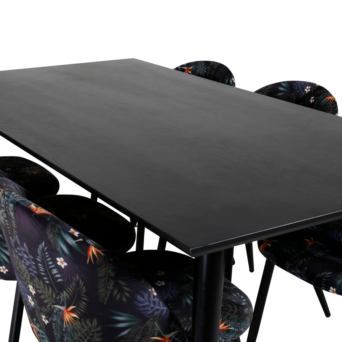 Dipp Matbord med Velvet Stolarna – Bord: 75,5x180x90 Stol: 55x78x50,5