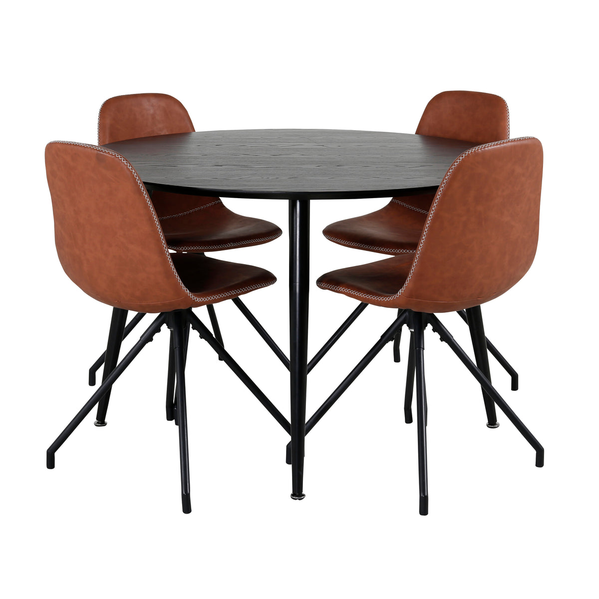 Dipp Matbord med Polar Stolarna – Bord: ⌀115 Stol: 54x88x44