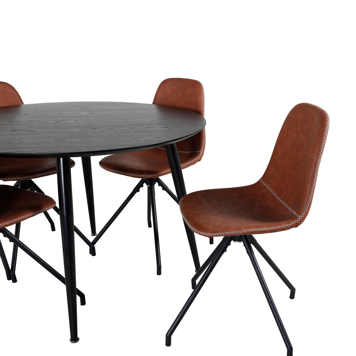 Dipp Matbord med Polar Stolarna – Bord: ⌀115 Stol: 54x88x44